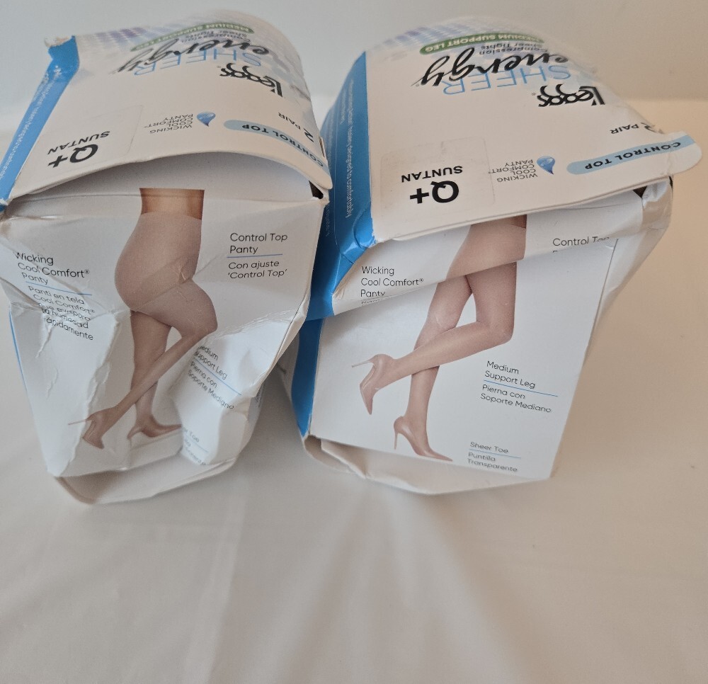 2‑Pack L’eggs Sheer Energy • Q+ Suntan • Control Top • Medium Support • 2‑Pair P - Picture 5 of 6